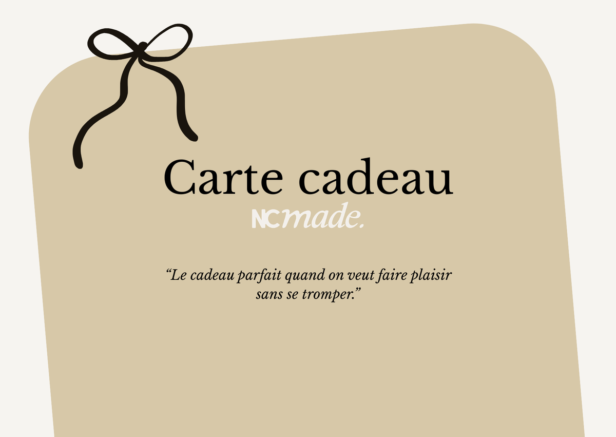 Carte cadeau NCMADE.